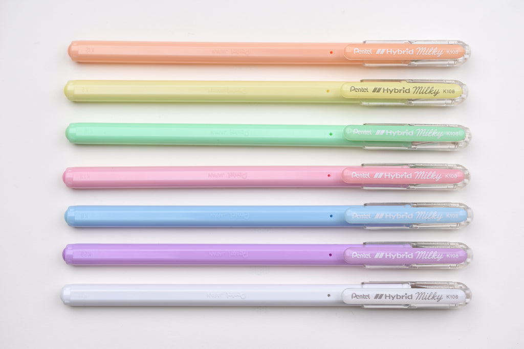 Pentel Hybrid Milky Gel Pen - 0.8mm – Yoseka Stationery